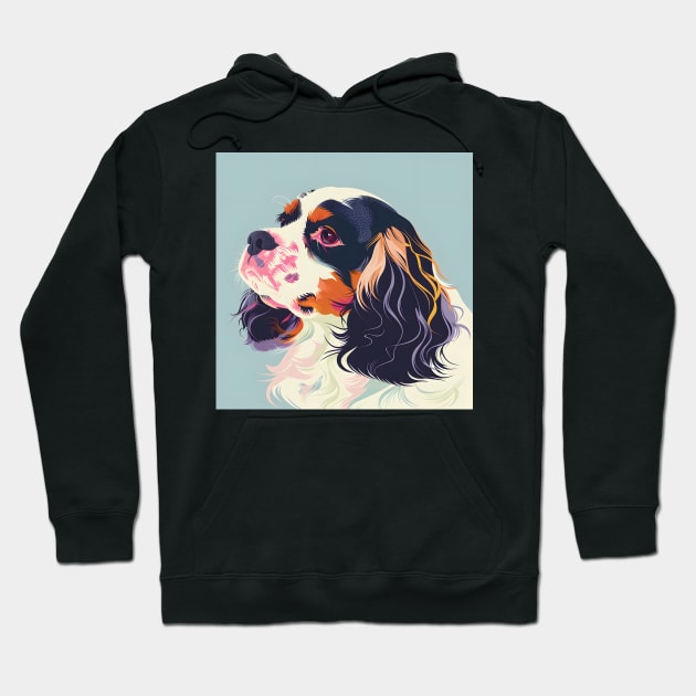 Retro English Springer Spaniel: Pastel Pup Revival Hoodie by NatashaCuteShop